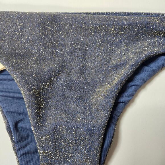 Aerie Blue Sparkle Bikini Bottoms Small - Picture 3 of 6
